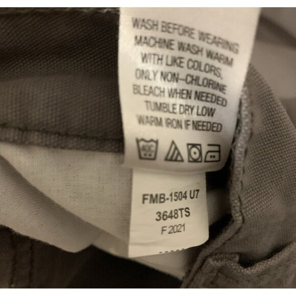 Blue Mountain Men's Pants 32 x 30 Grey 100% Cotton Straight Canvas Five Pockets - Picture 6 of 6